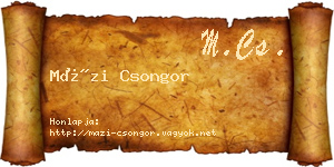 Mázi Csongor névjegykártya